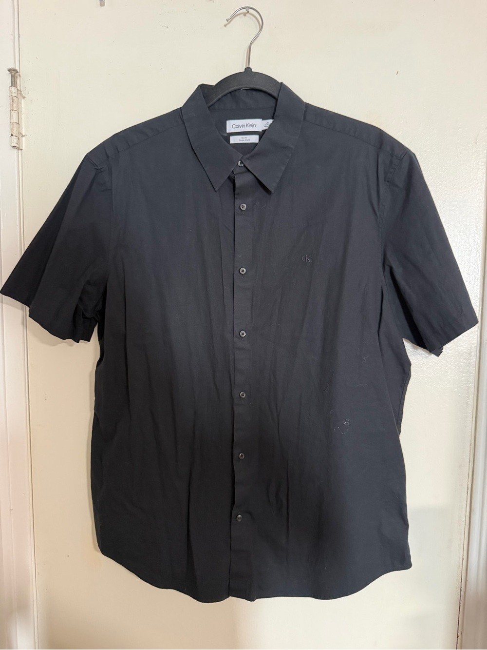Calvin Klein Slim Fit Long Sleeve Button Down Shirt White Size Large